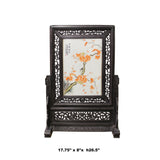 Chinese Wood Frame Porcelain Plaque Table Top Screen Display cs4384S
