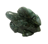 Chinese Dark Green Jade Stone Fortune Fengshui Dragon Turtle Display cs441S