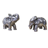 pair metal elephant statue