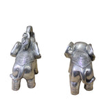 pair metal elephant statue