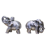 pair metal elephant statue