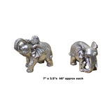 pair metal elephant statue