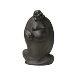 rosewood carved Happy Buddha statue