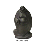 rosewood carved Happy Buddha statue
