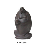 rosewood carved Happy Buddha statue