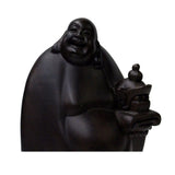 Happy Buddha - Laughing Buddha - wood Buddha
