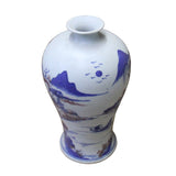 Chinese Red Blue White Porcelain Hand-painted Scenery Small Vase cs4478S