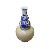 Chinese Blue White Porcelain Gourd Shape Graphic Scenery Vase cs4481S