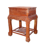 thick rosewood end table - side table 