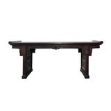 Brown Rosewood Oriental Ru Yi Carving Rectangular Display Table Stand cs4530S