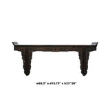 Chinese Vintage Dark Brown Dragon Carving Long Altar Console Table cs4567S