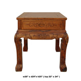 Chinese Oriental Huali Rosewood Flower Motif Tea Table Stand cs4578S