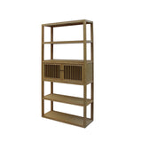 raw wood book shelve