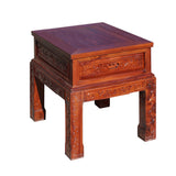Chinese Oriental Huali Rosewood Flower Motif Tea Table Stand cs4594S