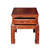 Chinese Oriental Huali Rosewood Flower Motif Tea Table Stand cs4594S