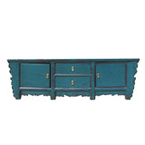 low blue altar table cabinet