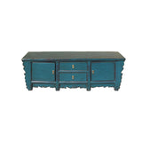 long blue cabinet