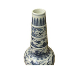 Chinese Oriental Ceramic Cream White Dragon Graphic Vase cs4638S