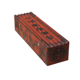 Chinese Distressed Red Characters Graphic Rectangular Shape Box cs4641S