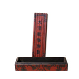 Chinese Distressed Red Characters Graphic Rectangular Shape Box cs4641S