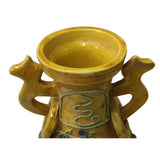 Handmade Ceramic Yellow Dimensional Flower Pattern Vase