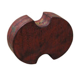 Chinese Distressed Brown Lacquer Oval Phoenix Graphic Box cs4670S