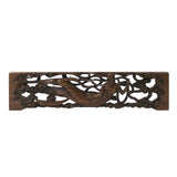 Chinese Pair Natural Wood Relief Carving Rectangular Paperweights cs4707S