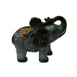 Oriental Chinese Metal Blue Enamel Cloisonne Elephant Figure cs4720S