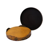 Chinese Distressed Yellow Characters Graphic Round Shape Box cs4747S