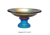 Chinese Liu Li (Crystal Glass) Pate-de-verr Candle Holder Offering Holder cs474S