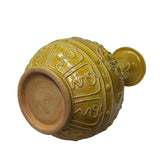 Handmade Ceramic Yellow Dimensional Flower Pattern Vase