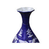 Handmade Ceramic Blue White Dimensional Pattern Vase Jar cs4772S