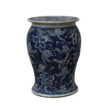porcelain blue and white ceramic stool