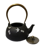 Handmade Quality Asian Heavy Cast Iron Teapot Shape Display Art cs4797S