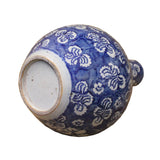 Chinese Dark Blue White Porcelain Dragon Flower Graphic Vase cs4855S