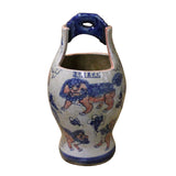 Chinese Handmade Blue White Porcelain  Bucket Shape Pot Planter cs4872S
