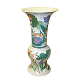 flower bird - porcelain vase - colorful vase