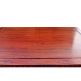 Chinese Yellowish Brown Rosewood Rectangular Dining Table Set 6 Chairs cs4887S