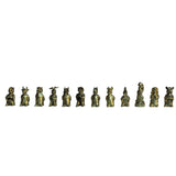 Set of 12 Chinese Animal Zodiac Metal Miniature Figures