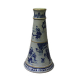 candle holder -blue white holder - porcelain 