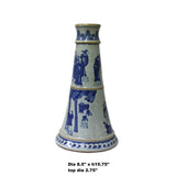 Chinese Blue & White Porcelain Round Scenery Graphic  Candle Holder cs4996S