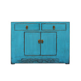 vanity cabinet - side table - turquoise blue cabinet