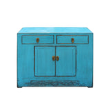 foyer table - blue table - console table