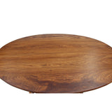 Chinese Oval Light Brown Rosewood Entryway Foyer Pedestal Table cs5066S