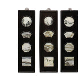 Chinese Rosewood Dream Stone Scenery Wall Panel Set 4 Pieces cs5067S