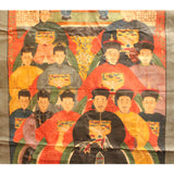 Chinese Hand-painted Canvas Color Ink Ancestors Painting Art cs5095S