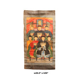 Chinese Hand-painted Canvas Color Ink Ancestors Painting Art cs5096S