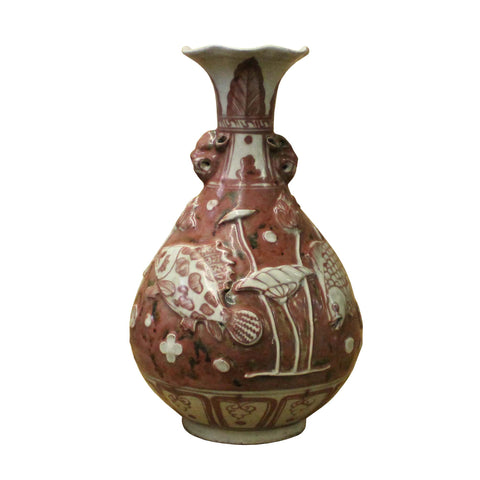 Ceramic Vase - White Vase - Chinese scenery