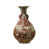 red vase - porcelain vase - fish flower vase