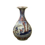 oriental porcelain  - late 20th century - blue ceramic urn